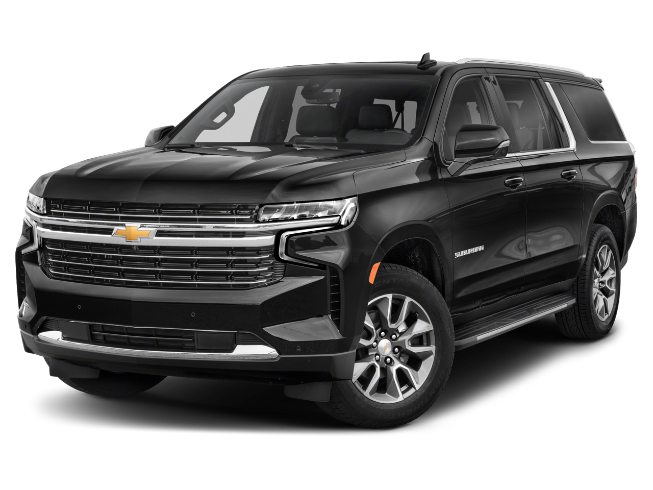 2022 Chevrolet Suburban LT in Black — front three-quarter view