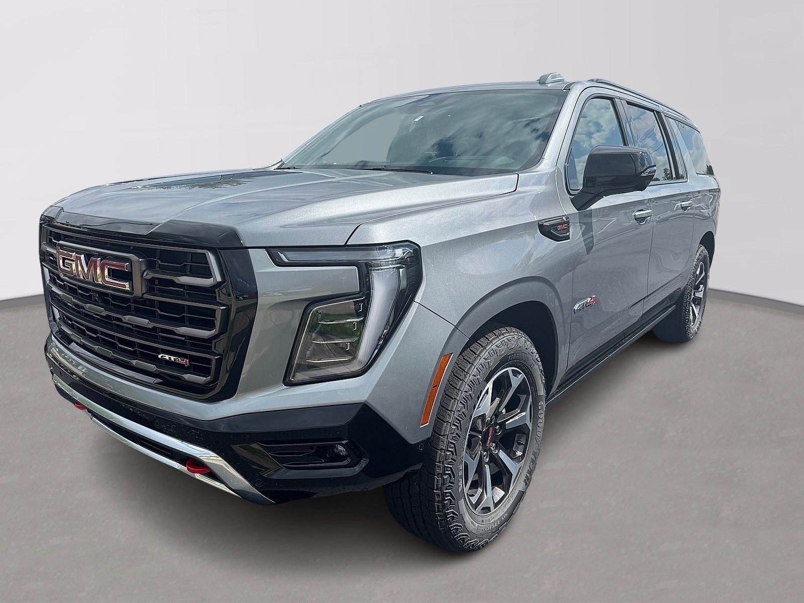 2026 GMC Yukon XL AT4 Ultimate in Sterling Metallic — front three-quarter view