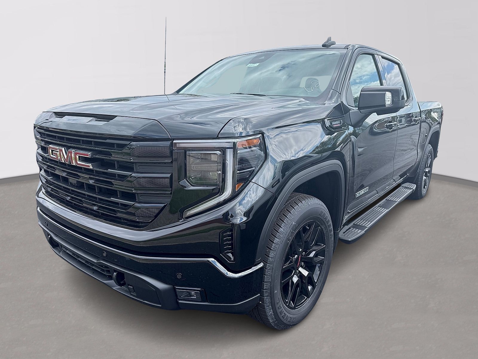 2026 GMC Sierra 1500 Elevation in Onyx Black — front three-quarter view