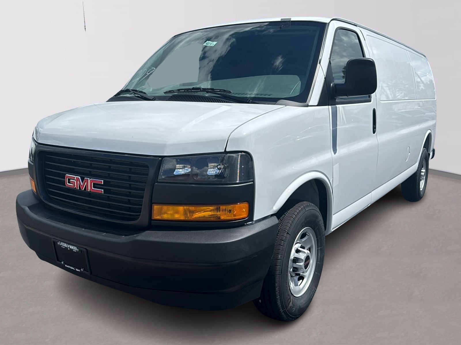 2026 GMC Savana Cargo Work Van in Summit White — front three-quarter view